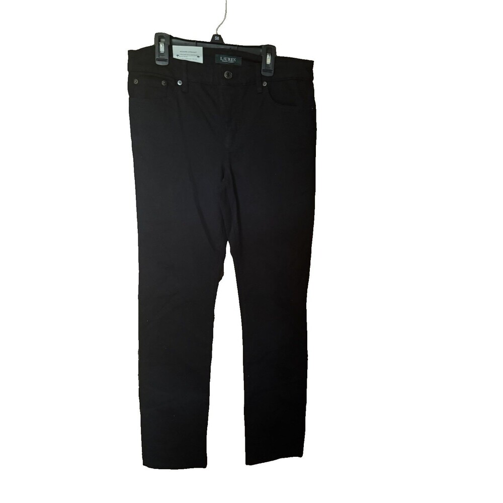 Lauren Ralph Lauren Modern Straight Curvy Jeans Women’s Size 8 Black Stretch